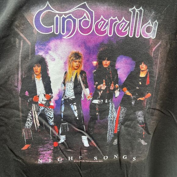 Cinderella Night Songs Album Cover 86 Men's T shirt Rock Live Concert Merch XL - Picture 1 of 5
